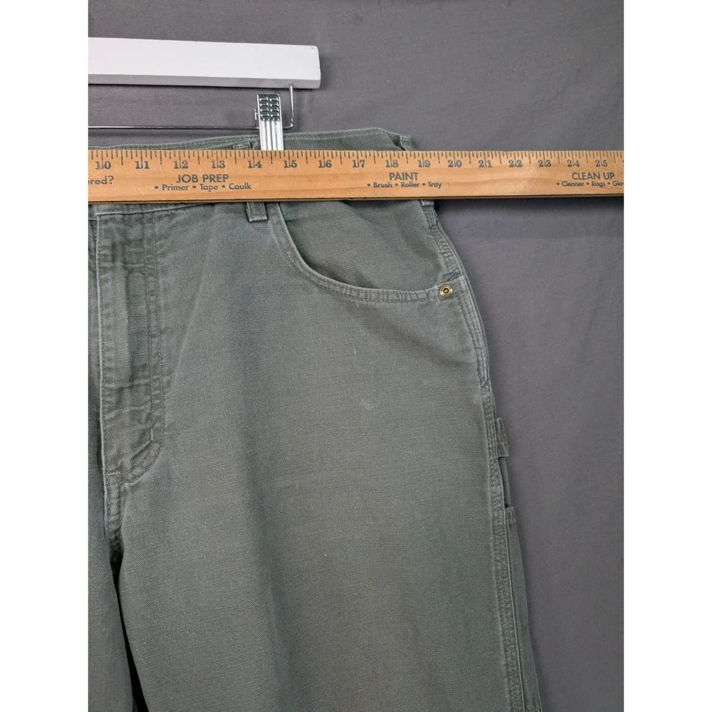Carhartt Loose Fit Canvas Carpenter Pants 38x34 Green B159 DMS Workwear Mens